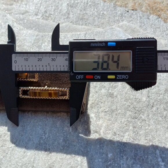 Swank Grand Prix TIGERS EYE Cufflinks Rectangular Gold Bars Original Vel… - Picture 8 of 15